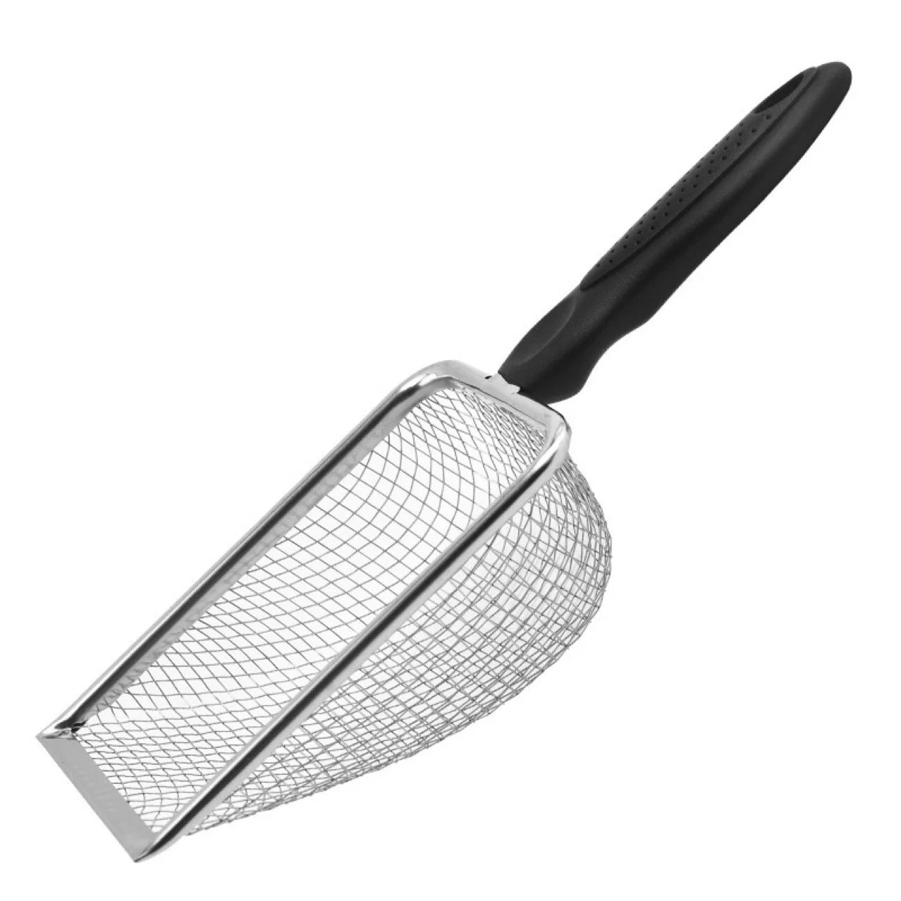 New Cat Litter Scoop Shovel Stainless Steel Reptile Sand Substrate Shovel Clean up Feces Fine Mesh Sifter for Cats CZMS02
